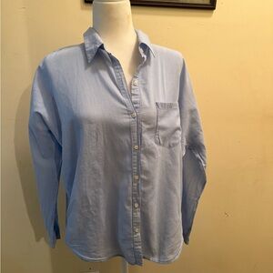 Women's Light Blue Button Down Shirt